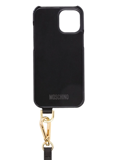 Shop Moschino Logo-embossed Iphone 12 Pro Max Case In Schwarz