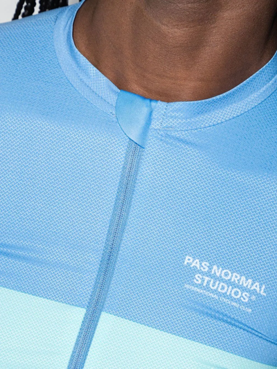Shop Pas Normal Studios Logo-print Compression Top In Blau