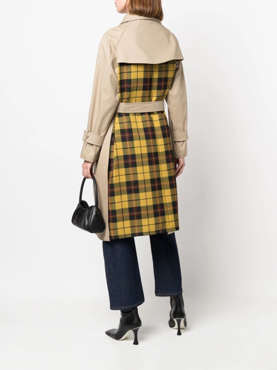 Shop Mackintosh Maretta Raintec Contrast Overcoat In Brown