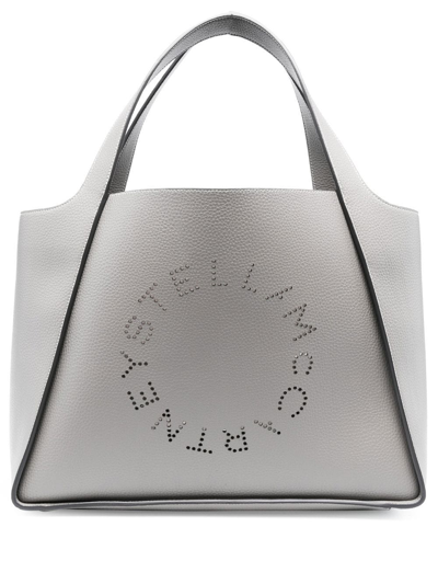 Shop Stella Mccartney Stella Logo Tote Bag In Grey