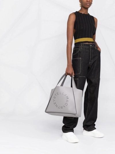 Stella Mccartney Stella Logo Tote Bag In Grey