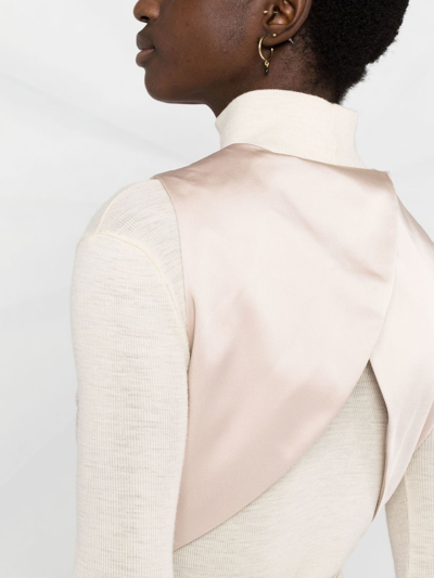 Brunello Cucinelli Quilted Wrap Vest In Neutrals