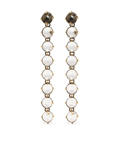Shop Maria Lucia Hohan Ersa Crystal-drop Earrings In Gold