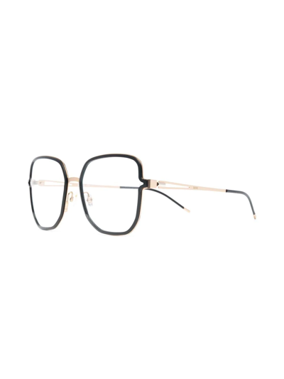Hugo Boss Square-frame Chain Glasses In Black