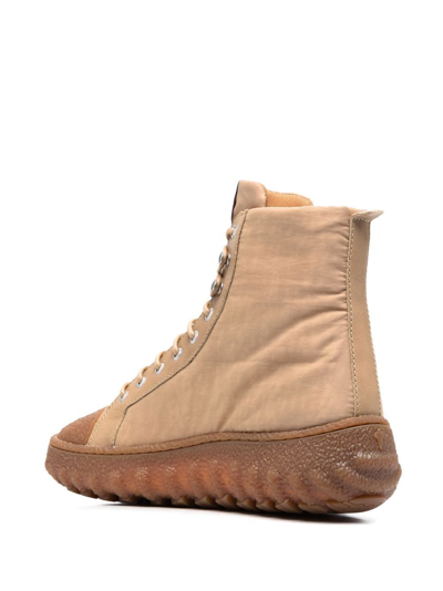 Camper Ground Lace-up Ankle Boots In Neutrals