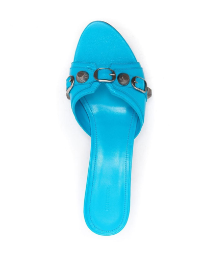 Shop Balenciaga Cagole 50mm Sandals In Blau