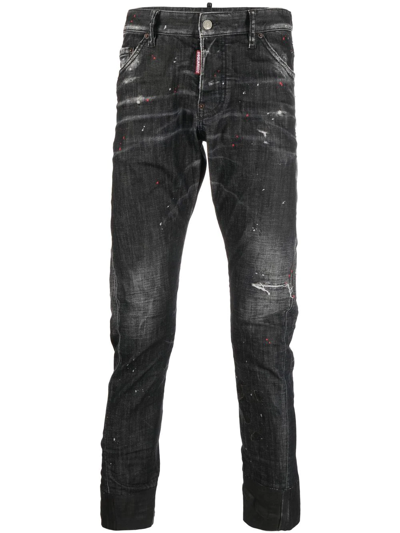 Dsquared2 Distressed Skinny-fit Jeans In Black | ModeSens