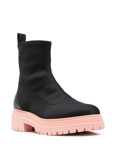 Michael Michael Kors Comet Ridged-rubber Sole Boots In Schwarz