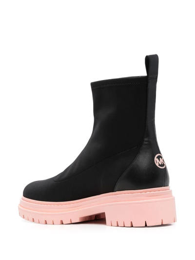 Michael Michael Kors Comet Ridged-rubber Sole Boots In Schwarz