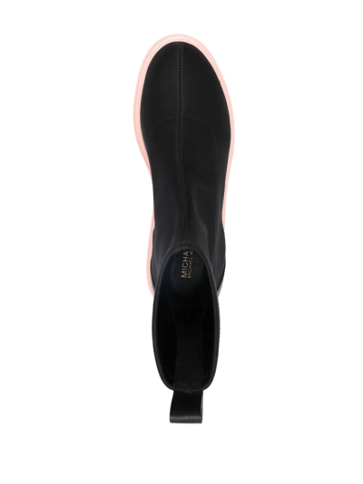 Michael Michael Kors Comet Ridged-rubber Sole Boots In Schwarz