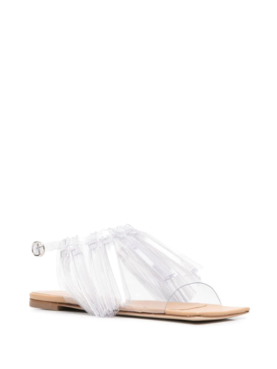 Shop A.w.a.k.e. Charlie Tassel Detail Sandals In White