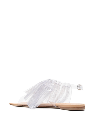 Shop A.w.a.k.e. Charlie Tassel Detail Sandals In White