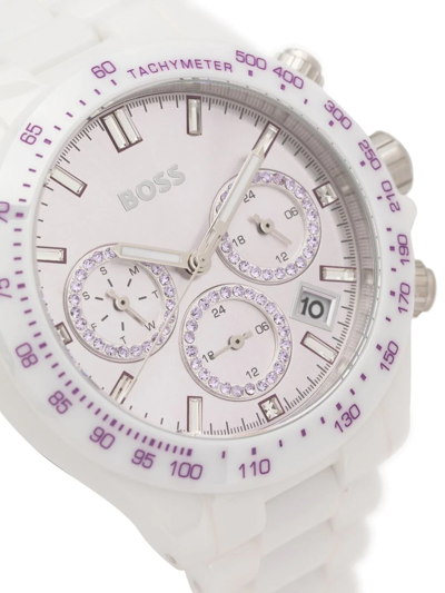 Shop Hugo Boss Novia Chronograph 38mm In Violett