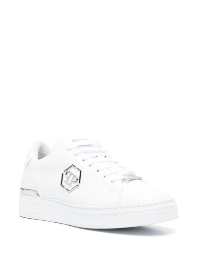 Philipp Plein Hexagon Low Top Sneakers In Weiss