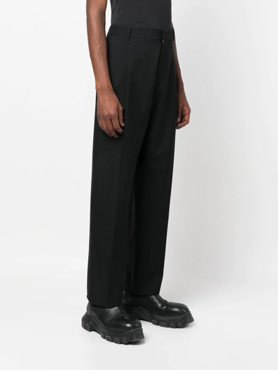 Shop Bottega Veneta Tapered-leg Tailored Cargo Trousers In Black