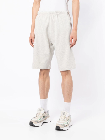 Shop Kenzo Embroidered-logo Track Shorts In Grau