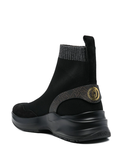 Liu •jo Lily High-top Sock Sneakers In Schwarz