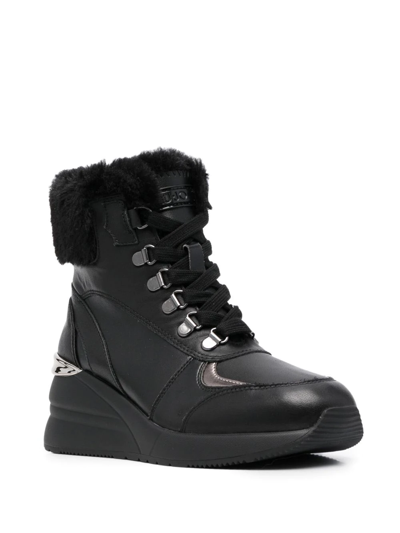 Liu •jo Alyssa 05 Mid Sneaker Calf Black Liu Jo Shoes Bf2031p0102 22222 In Schwarz