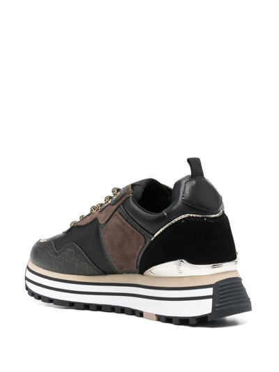Shop Liu •jo Maxi Wonder 01 Low-top Sneakers In Schwarz