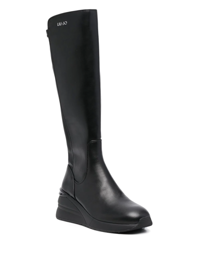 Shop Liu •jo Alyssa 08 Knee-length Boots In Schwarz