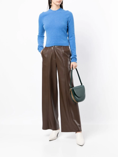 Nanushka 'tama' Sweater In Compact Boucle Knit In Blau