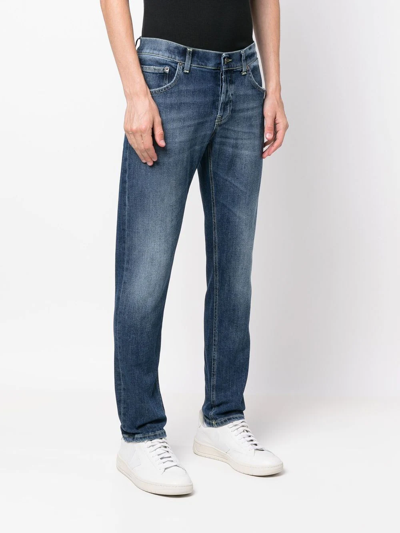 Shop Dondup Slim-cut Denim Jeans In Blau