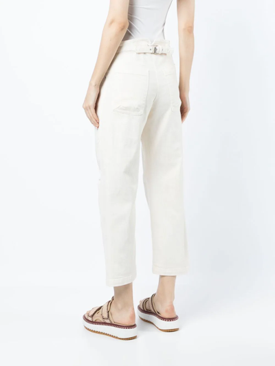 Shop Rachel Comey Tapered Ripped Jeans In Weiss