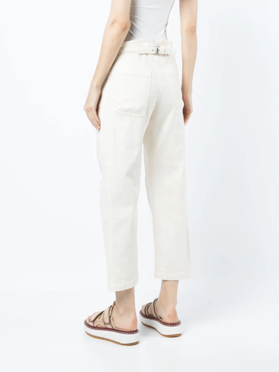 Rachel Comey Tapered Ripped Jeans In Weiss