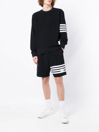 Thom Browne Pantaloncini Da Allenamento A 4 Barre In Blau