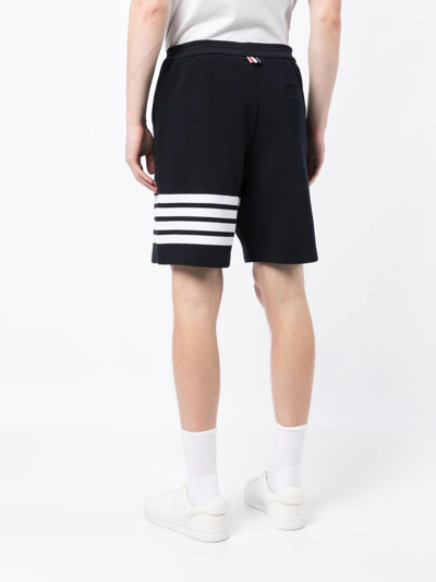 Thom Browne Pantaloncini Da Allenamento A 4 Barre In Blau