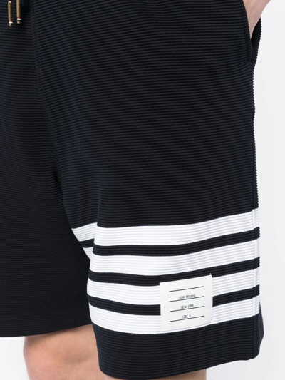 Thom Browne Pantaloncini Da Allenamento A 4 Barre In Blau