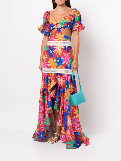 Patbo Aster Off-shoulder Maxi Dress In Mehrfarbig