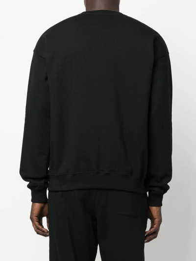 Shop Versace Baroque-print Detail Sweatshirt In Black