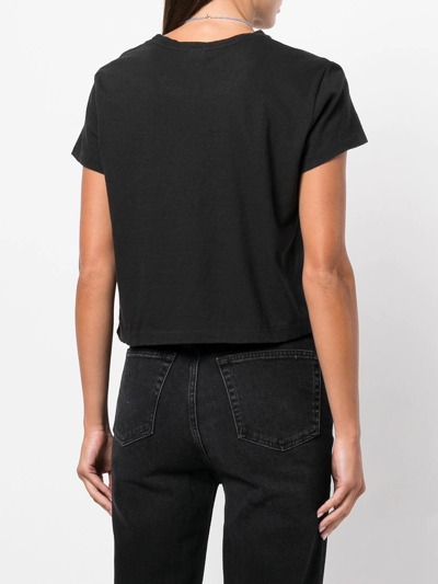 Shop Re/done 1950's Boxy T-shirt In Schwarz