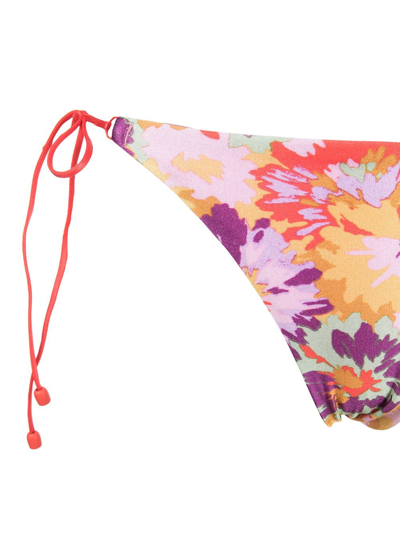 Shop Zimmermann Violet Knotted Bikini Set In Mehrfarbig