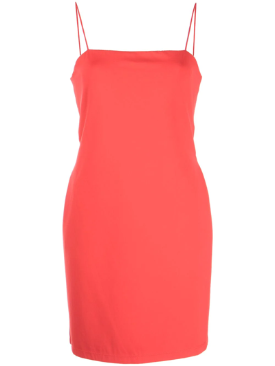 Shop Alice And Olivia Nelle Spaghetti Strap Dress In Rot