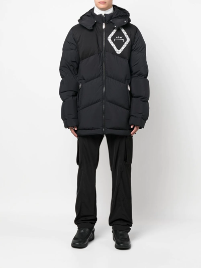 Shop A-cold-wall* Hooded Padded Jacket In Schwarz