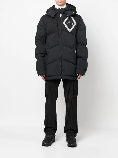 A-cold-wall* A-cold-wall Panelled Down Jacket In Schwarz