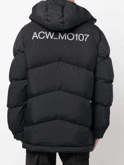 Shop A-cold-wall* Hooded Padded Jacket In Schwarz