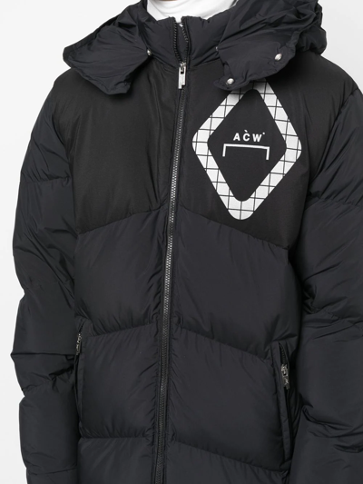 Shop A-cold-wall* Hooded Padded Jacket In Schwarz
