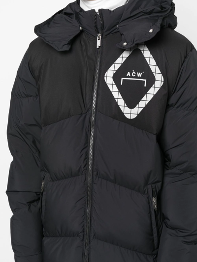 A-cold-wall* A-cold-wall Panelled Down Jacket In Schwarz