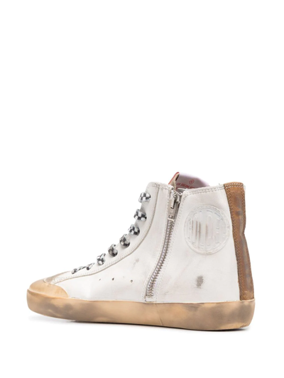 Golden Goose Francy High Top Leather Sneakers In Weiss