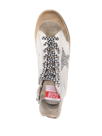 Golden Goose Francy High Top Leather Sneakers In Weiss
