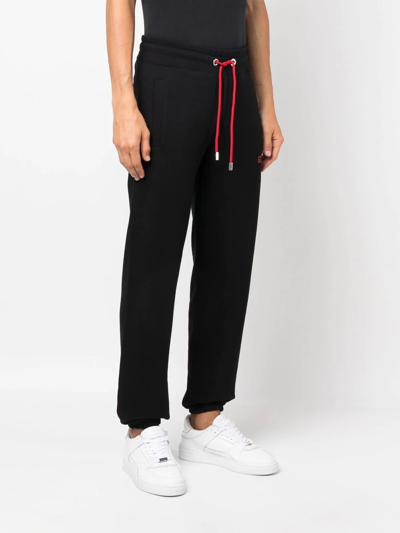 Shop Gcds Tapered-leg Drawstring Trousers In Schwarz