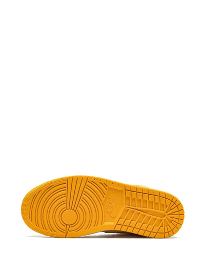 Jordan 1 Mid "white/university Gold" Sneakers In Yellow