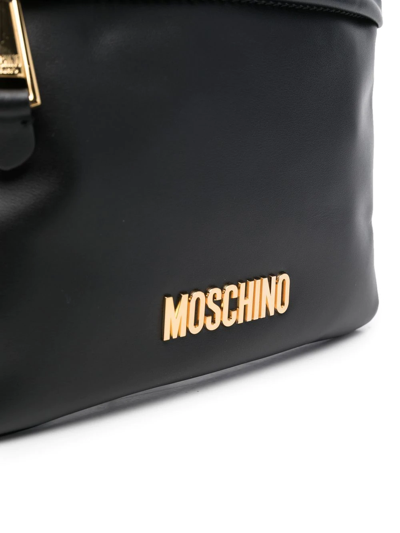 Shop Moschino Logo-plaque Detail Messenger Bag In Schwarz
