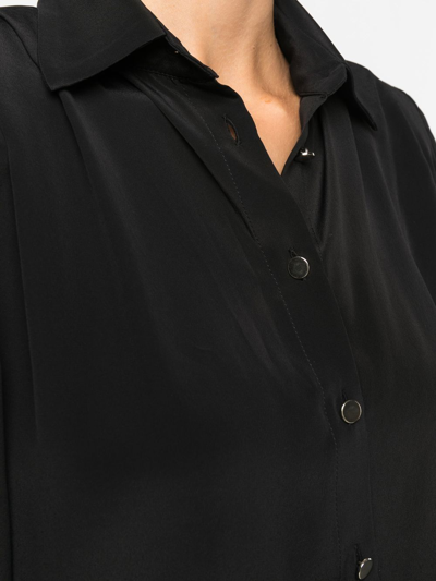 Shop Federica Tosi Button-up Long-sleeved Shirt In Schwarz