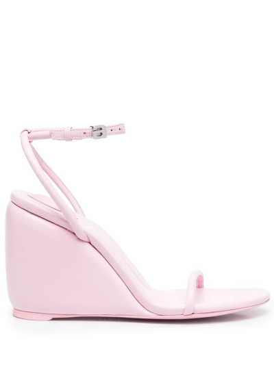 Shop Alexander Wang Ankle-strap Wedge-heel 50mm Sandals In Rosa