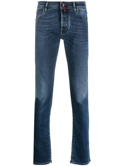 Shop Jacob Cohen Straight-leg Jeans In Blau