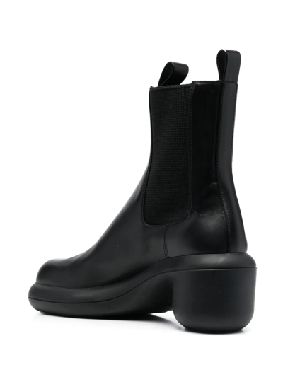 Jil Sander Elasticated-panel Leather Boots In Schwarz
